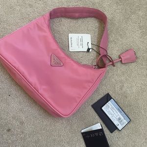Prada pink re edition shoulder bag